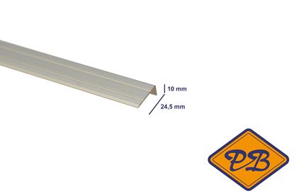 Afbeeldingen van Masters 160 zelfklevende aluminium hoekstrip zilver 10 x 24,5mm lengte 300cm