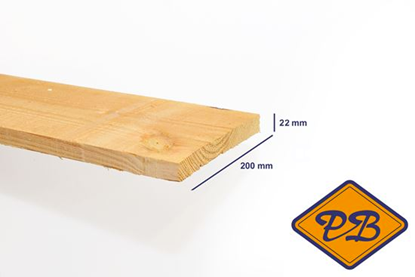 Afbeeldingen van douglas plank fijnbezaagd 22x200mm