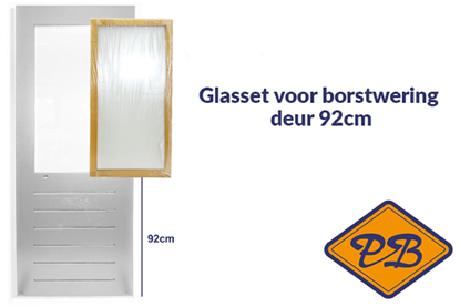 Afbeeldingen van isolatieglasset incl. tape voor SKG 589 borstwering deur 92cm