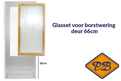 Afbeeldingen van isolatieglasset incl. tape voor SKG 587 borstwering deur 66cm