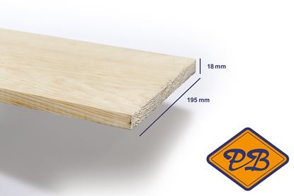 Afbeeldingen van vurenhout klasse C geschaafd rechte hoek 18x195mm