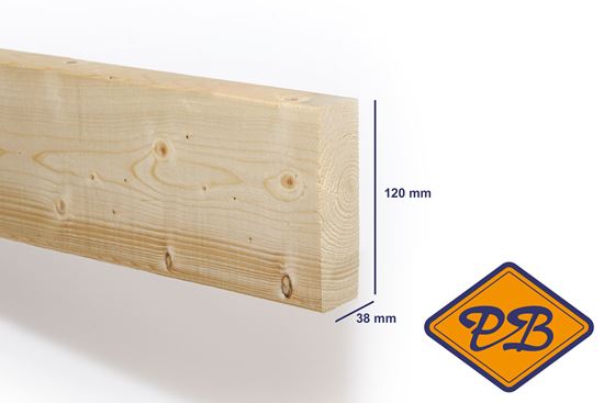 Afbeelding van vurenhout SLS klasse C balk geschaafd 38x120mm