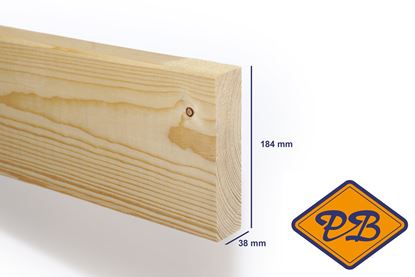 Afbeeldingen van vurenhout SLS klasse C balk geschaafd 38x184mm