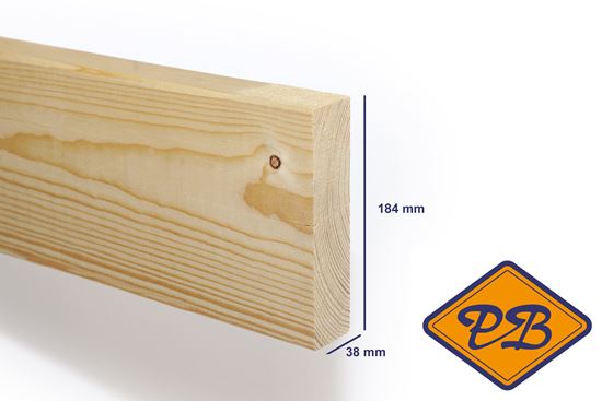 Afbeelding van vurenhout SLS klasse C balk geschaafd 38x184mm