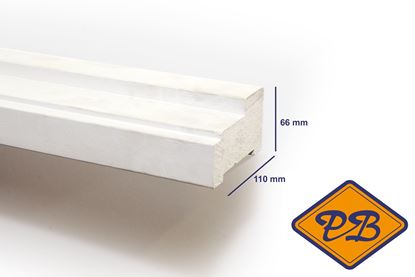 Afbeeldingen van hardhout kozijnprofiel  gevingerlast/gegrond stijl model A 66x110mm