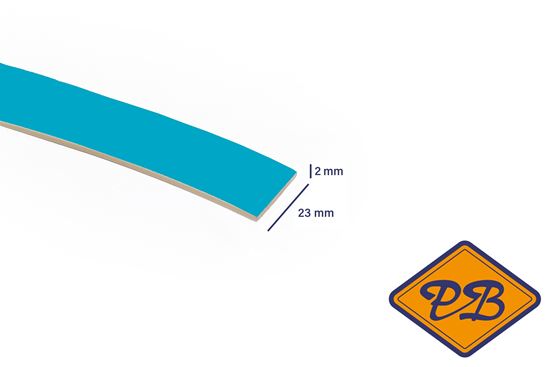 Afbeelding van ABS kantenband 2x23mm voor Kronospan geplastificeerd spaanplaat marmara blauw kleurnummer 5515 BS (per rol=25mtr)