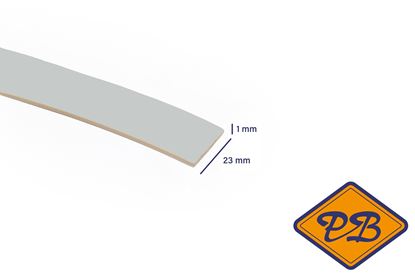 Afbeeldingen van ABS kantenband 1x23mm voor Kronospan geplastificeerd spaanplaat steengrijs kleurnummer 0112 PE (per rol=25mtr)