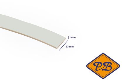 Afbeeldingen van ABS kantenband 1x23mm voor Kronospan geplastificeerd spaanplaat koel grijs kleurnummer 0191 SU (per rol=25mtr)