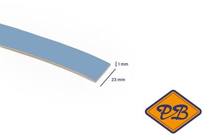 Afbeeldingen van ABS kantenband 1x23mm voor Kronospan geplastificeerd spaanplaat capri blauw kleurnummer 0121 BS  (per rol=25mtr)