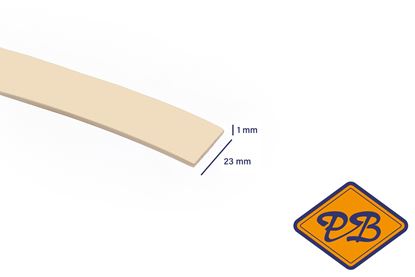 Afbeeldingen van ABS kantenband 1x23mm voor Kronospan geplastificeerd spaanplaat zand kleurnummer 0515 PE (per rol=25mtr)