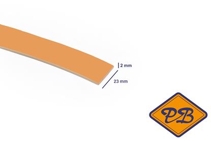 Afbeeldingen van ABS kantenband 2x23mm voor Kronospan geplastificeerd spaanplaat perzik kleurnummer 0551 BS (per rol=25mtr)