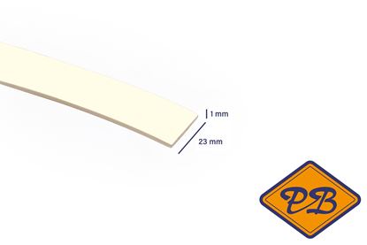 Afbeeldingen van ABS kantenband 1x23mm voor Kronospan geplastificeerd spaanplaat crème kleurnummer 7031 BS (per rol=25mtr)