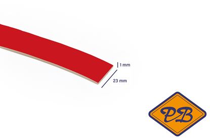 Afbeeldingen van ABS kantenband 1x23mm voor Kronospan geplastificeerd spaanplaat peperrood kleurnummer 7113 BS (per rol=25mtr)