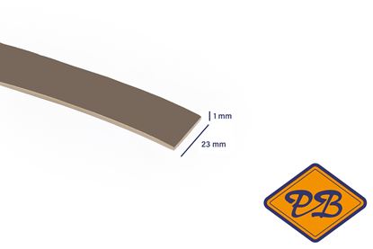 Afbeeldingen van ABS kantenband 1x23mm voor Kronospan geplastificeerd spaanplaat chocolademelk kleurnummer 7166 BS (per rol=25mtr)