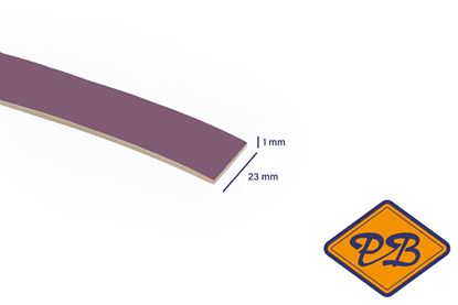 Afbeeldingen van ABS kantenband 1x23mm voor Kronospan geplastificeerd spaanplaat violet kleurnummer 7167 SU (per rol=25mtr)