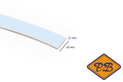 Afbeeldingen van ABS kantenband 1x23mm voor Kronospan geplastificeerd spaanplaat hemelsblauw kleurnummer 7179 BS (per rol=25mtr)