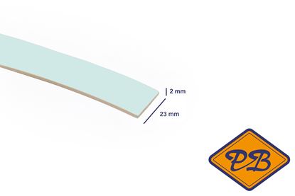 Afbeeldingen van ABS kantenband 2x23mm voor Kronospan geplastificeerd spaanplaat munt kleurnummer 7180 BS (per rol=25mtr)