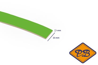 Afbeeldingen van ABS kantenband 1x23mm voor Kronospan geplastificeerd spaanplaat mamba groen kleurnummer 7190 BS (per rol=25mtr)