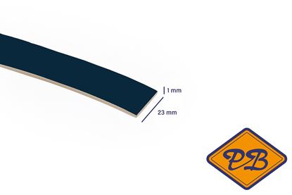 Afbeeldingen van ABS kantenband 1x23mm voor Kronospan geplastificeerd spaanplaat marineblauw kleurnummer 8984 BS (per rol=25mtr)