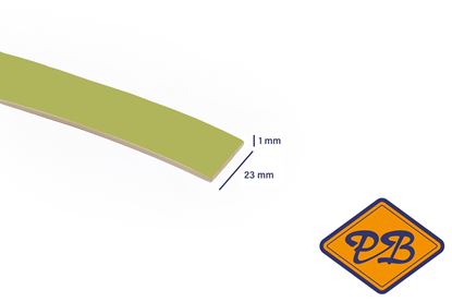 Afbeeldingen van ABS kantenband 1x23mm voor Kronospan geplastificeerd spaanplaat oceaangroen kleurnummer 8996 BS (per rol=25mtr)