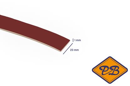 Afbeeldingen van ABS kantenband 1x23mm voor Kronospan geplastificeerd spaanplaat oxyderood kleurnummer 9551 BS (per rol=25mtr)