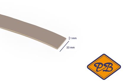 Afbeeldingen van ABS kantenband 1x23mm voor Kronospan geplastificeerd spaanplaat kleigrijs kleurnummer K096 SU (per rol=25mtr)