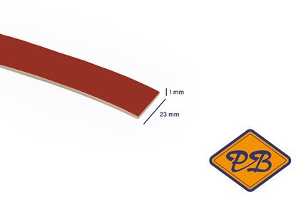 Afbeeldingen van ABS kantenband 1x23mm voor Kronospan geplastificeerd spaanplaat keramisch rood kleurnummer K098 SU (per rol=25mtr)