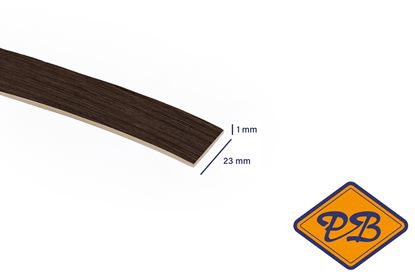 Afbeeldingen van ABS kantenband 1x23mm voor Kronospan geplastificeerd spaanplaat fineline mocca kleurnummer 8548 SN (per rol=25mtr)