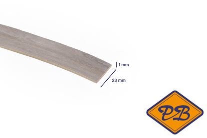 Afbeeldingen van ABS kantenband 1x23mm voor Kronospan geplastificeerd spaanplaat clubhuis grijs kleurnummer K079 PW (per rol=25mtr)