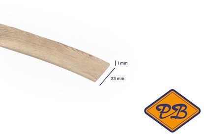 Afbeeldingen van ABS kantenband 1x23mm voor Kronospan geplastificeerd spaanplaat elegant kophout eiken kleurnummer K107 PW (per rol=25mtr)