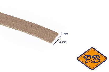 Afbeeldingen van ABS kantenband 1x23mm voor Kronospan geplastificeerd spaanplaat crossline caramel kleurnummer 8362 SN (per rol=25mtr)