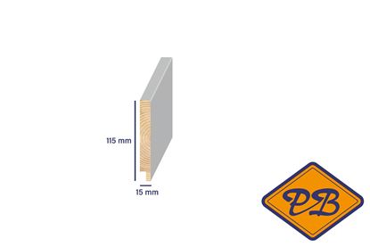 Afbeeldingen van Ztyl grenen plint basic wit gegrond 15x115mm