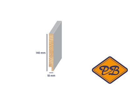 Afbeeldingen van Ztyl grenen plint basic wit gegrond 18x140mm