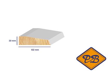 Afbeeldingen van Ztyl grenen neut wit gegrond 30x102mm