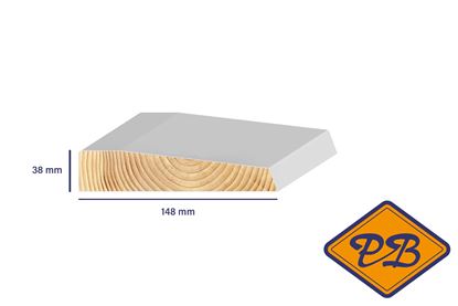 Afbeeldingen van Ztyl grenen neut wit gegrond 38x148mm