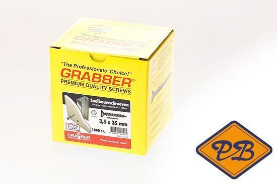 Afbeelding van GRABBER gipsplaat snelbouwschroef voor metalen achterconstructie 3.5x35mm (per doos=1000stuks)