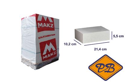 Afbeeldingen van Kalkzandmetselsteen CS 16 waalformaat 10,2x5,5x21,4cm (per pallet van 440 stuks)