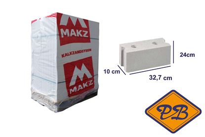 Afbeeldingen van Kalkzandsteen metselblok CS 12 10x24x32,7cm (per pallet van 72 stuks)