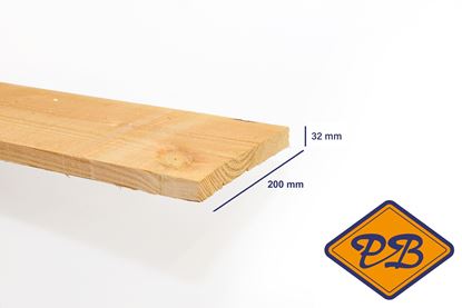 Afbeeldingen van douglas plank fijnbezaagd 32x200mm