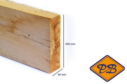 Afbeeldingen van eiken plankhout  vers-fijnbezaagd 40x200mm