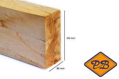 Afbeeldingen van eiken balk vers-fijnbezaagd 80x150mm