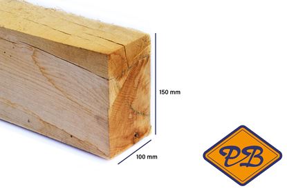 Afbeeldingen van eiken balk vers-fijnbezaagd 100x150mm