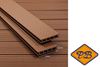 Afbeelding van UPM houtcomposiet terrasdeel hol profi 150 met dubbelzijdig profiel herfstbruin 28x150mm