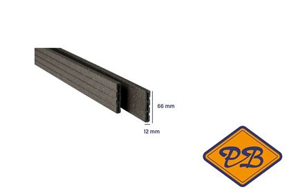 Afbeeldingen van UPM houtcomposiet profi 150 flexibele afwerkstrip kastanjebruin 12x66mm