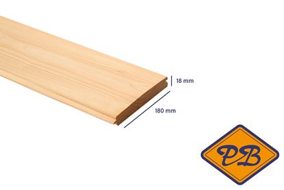 Afbeeldingen van douglas geschaafd geploegd vloerdeel met v-kant 18x180mm