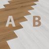 Afbeelding van HB Composite aqua SPC vinyl click visgraat wand- en vloer strook SUPERIOR Oak Wonder 4,5mmx15x75cm (per pak van 8 stuks A + 8 stuks B =1,80m²)