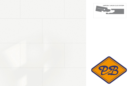 Afbeeldingen van HDM vinyluxe SPC click color landhuisdeel hoogglans wit 4mmx22,8x122cm (per pak van 8 stuks=2,23m²)