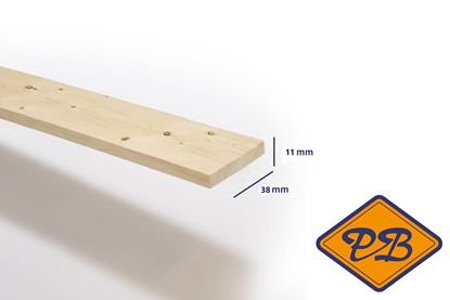 Afbeeldingen van vurenhout klasse C geëgaliseerde latten 11x38mm