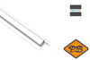 Afbeelding van HDM aqua step PVC buitenhoekprofiel wit 10x4,5x12x1mmx260cm