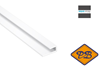 Afbeelding van HDM aqua step PVC begin-/eindprofiel wit 8x4,5x20x1mmx260cm